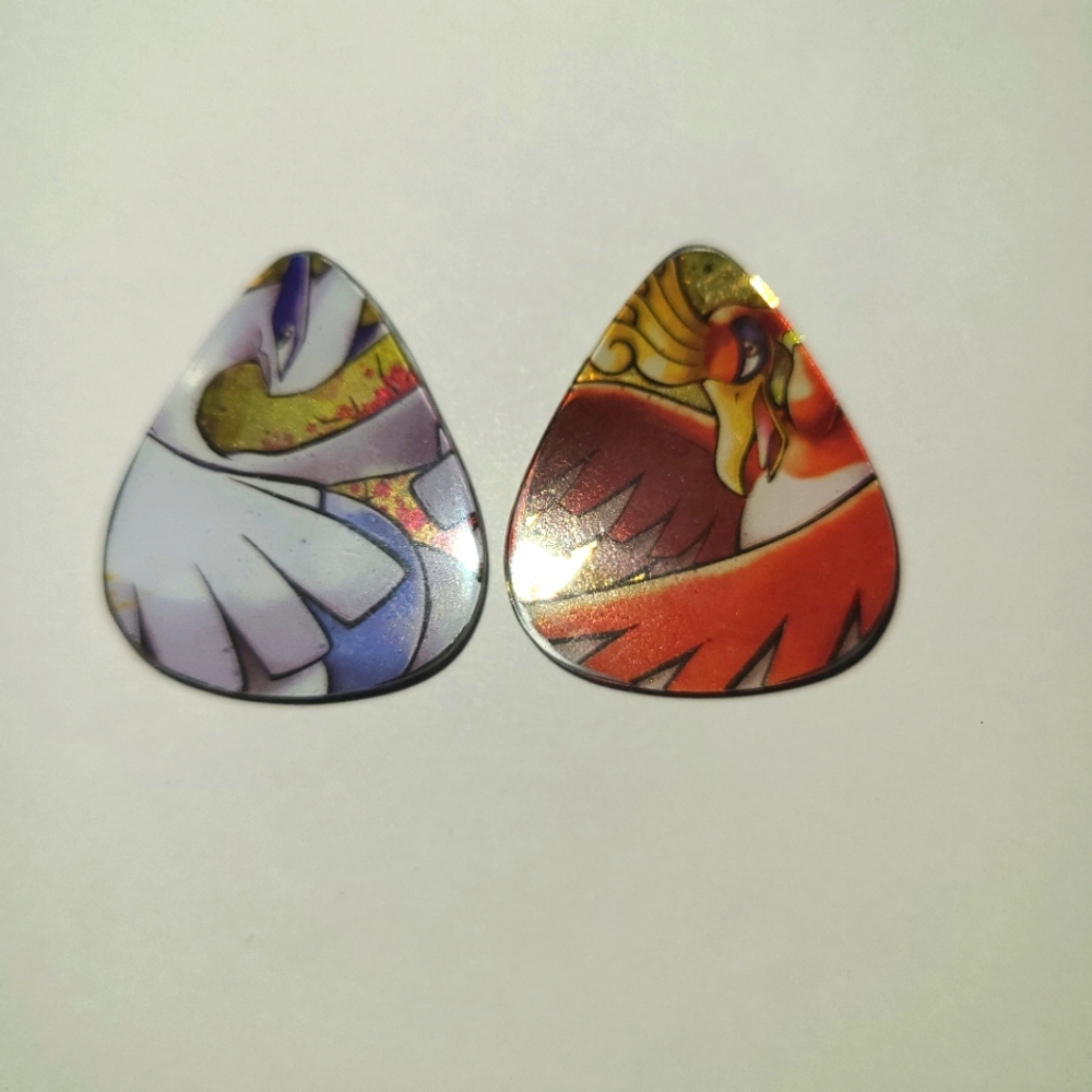Pokemon guitar picks Lugia and Ho-oh